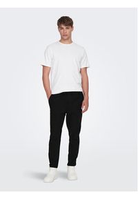Only & Sons Spodnie materiałowe 22024966 Czarny Tapered Fit. Kolor: czarny. Materiał: bawełna #3