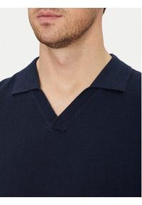 Blend Polo 20718362 Granatowy Regular Fit. Typ kołnierza: polo. Kolor: niebieski. Materiał: bawełna