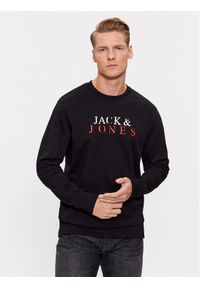 Jack & Jones - Jack&Jones Bluza 12244404 Czarny Standard Fit. Kolor: czarny. Materiał: bawełna