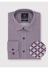 PAKO LORENTE – Bordowa wzorzysta koszula męska P24SF-1X-024-D-S - Pako Lorente. Okazja: na co dzień. Kolor: czerwony. Materiał: jeans, elastan. Styl: casual #3