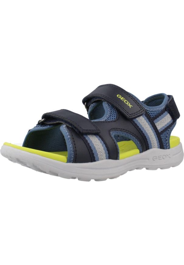 Sandały Geox Model J Vaniett Boy Kolor Niebieski. Kolor: niebieski. Materiał: syntetyk, tkanina. Sport: turystyka piesza