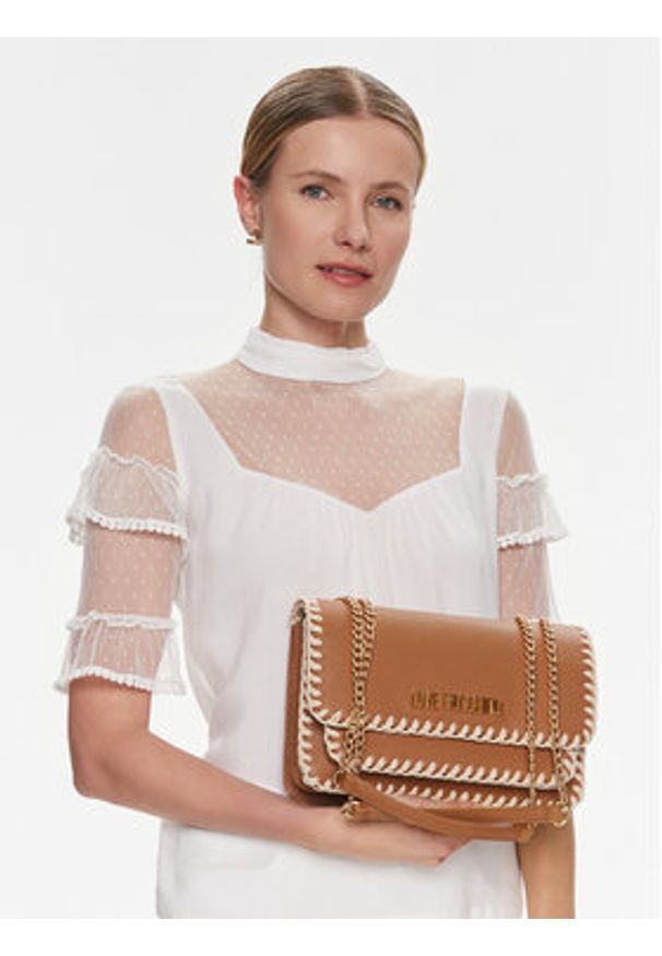 Love Moschino - LOVE MOSCHINO Torebka JC4104PP1ILJ120A Brązowy. Kolor: brązowy. Materiał: skórzane