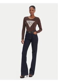 Guess Bluzka W6RI33 J1314 Brązowy Regular Fit. Kolor: brązowy. Materiał: bawełna #4