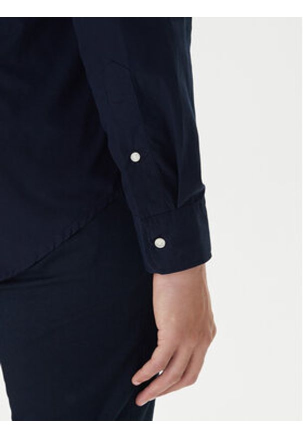 TOMMY HILFIGER - Tommy Hilfiger Koszula MW0MW40460 Granatowy Slim Fit. Kolor: niebieski. Materiał: bawełna