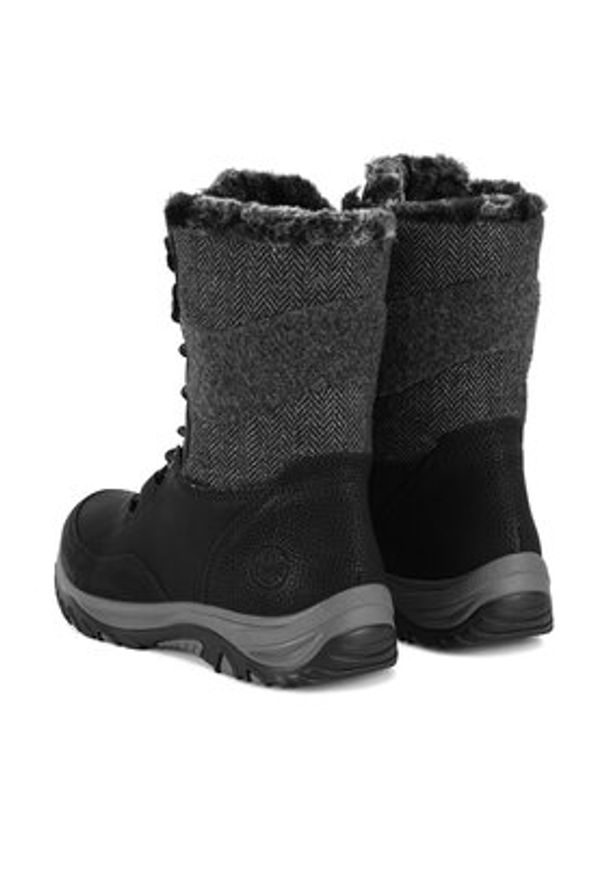 Rieker Trzewiki M9643-01 Czarny. Kolor: czarny. Materiał: materiał