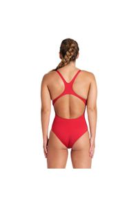 Damski kostium kąpielowy 1-częściowy Arena Team Pro Solid. Kolor: czerwony, wielokolorowy, biały. Materiał: materiał #2