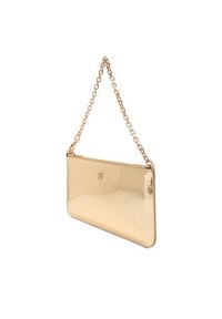 TOMMY HILFIGER - Tommy Hilfiger Torebka Th Icon Chain Shoulder Pouch Met AW0AW18219 Złoty. Kolor: złoty. Materiał: skórzane