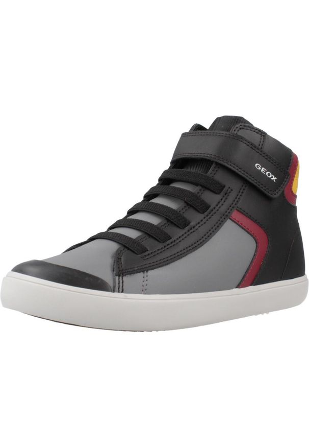 Geox - Buty GEOX J GISLI Czarny. Kolor: czarny. Materiał: tkanina, syntetyk. Sport: turystyka piesza