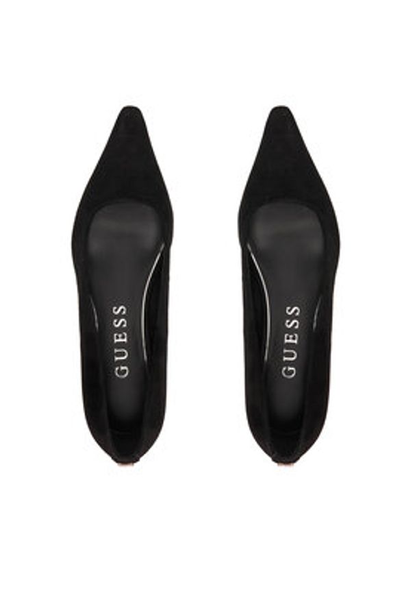 Guess Czółenka FLFDNR SUE08 Czarny. Kolor: czarny. Materiał: skóra, zamsz