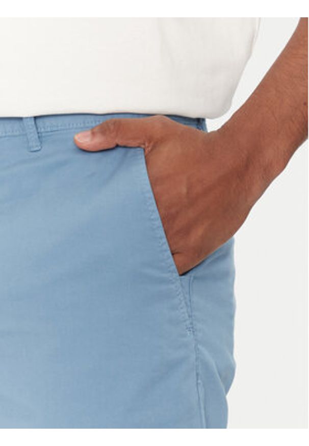 BOSS Szorty materiałowe Chino-Slim-Shorts 50536723 Niebieski Regular Fit. Kolor: niebieski. Materiał: bawełna