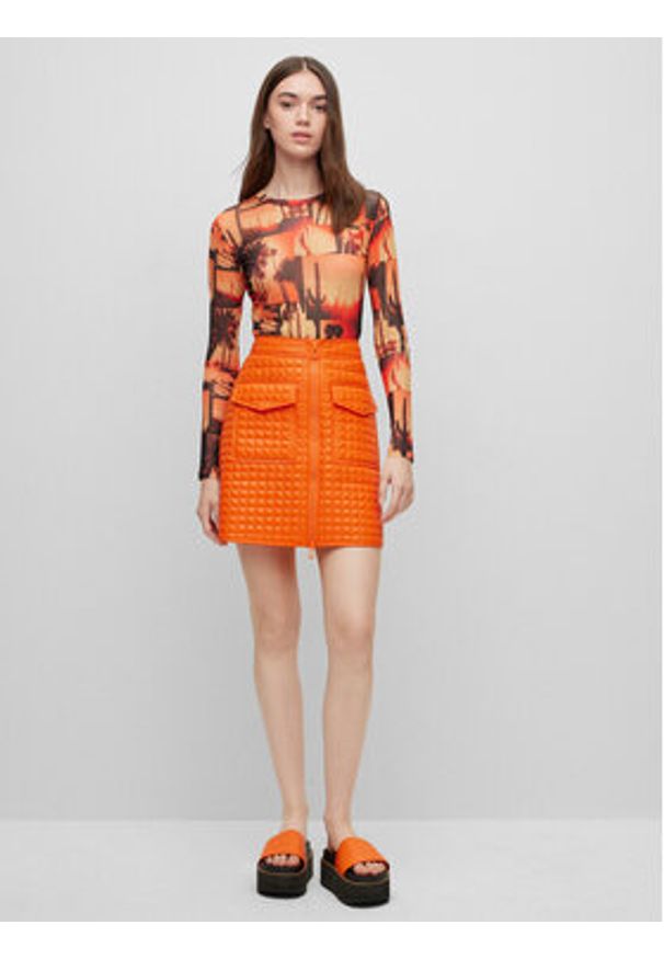 Hugo Bluzka 50489194 Kolorowy Slim Fit. Materiał: syntetyk. Wzór: kolorowy