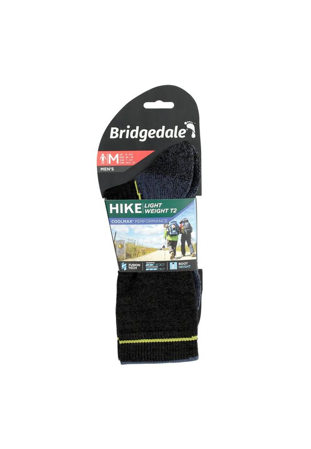 BRIDGEDALE - Skarpety do turystyki damskie Bridgedale HIKE LW COOL PERF. Kolor: zielony, czarny, wielokolorowy. Sport: turystyka piesza