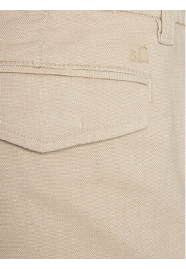 s.Oliver Spodnie materiałowe 2143826 Beżowy Slim Fit. Kolor: beżowy. Materiał: bawełna
