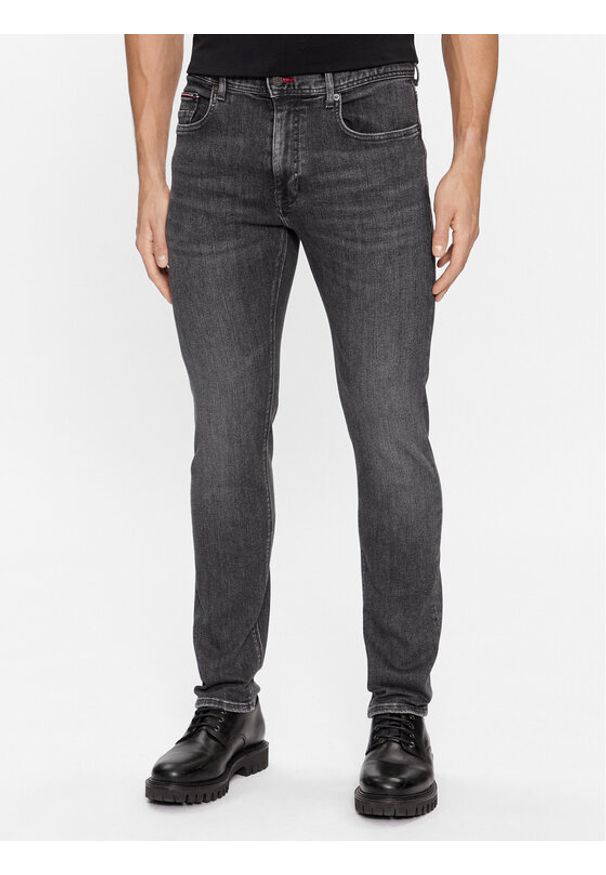 TOMMY HILFIGER - Tommy Hilfiger Jeansy Bleecker MW0MW32086 Szary Slim Fit. Kolor: szary