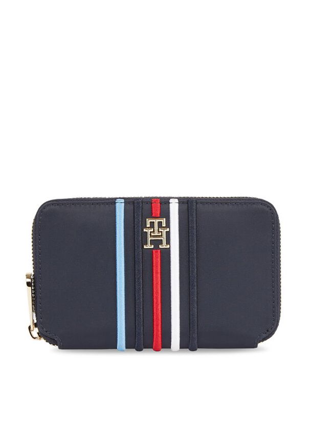 TOMMY HILFIGER - Tommy Hilfiger Portfel Poppy Large Za Corp AW0AW16018 Granatowy. Kolor: niebieski. Materiał: skóra