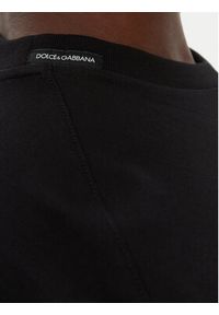 DOLCE & GABBANA - Dolce&Gabbana T-Shirt G8RN8Z G7NUB Czarny Regular Fit. Kolor: czarny. Materiał: bawełna #4