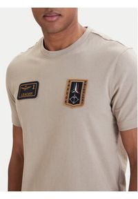 Aeronautica Militare T-Shirt 261TS2544UJ00592 Beżowy Regular Fit. Kolor: beżowy. Materiał: bawełna #5