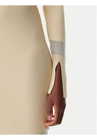 Patrizia Pepe Sukienka dzianinowa 8A1420/K078-B814 Beżowy Slim Fit. Kolor: beżowy. Materiał: wiskoza #3