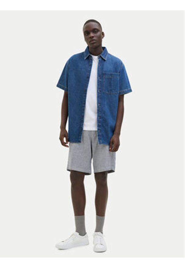 Jack & Jones Szorty materiałowe Tace Mykonos 12269376 Niebieski Tapered Fit. Kolor: niebieski. Materiał: len, wiskoza