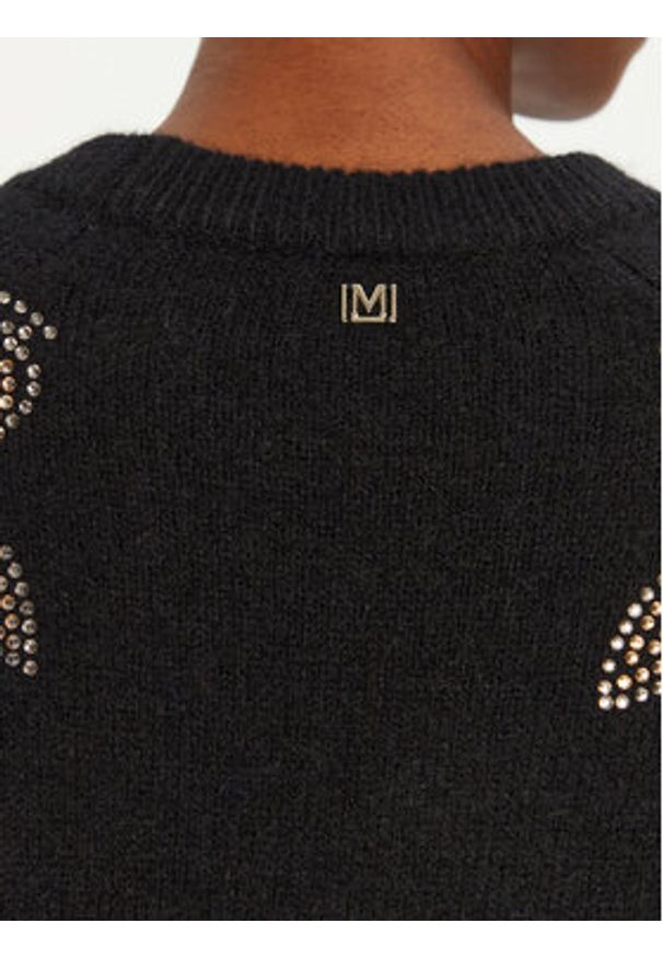Marciano Guess Sweter 4BGR44 5786Z Czarny Regular Fit. Kolor: czarny. Materiał: syntetyk