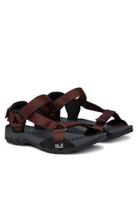 Jack Wolfskin Sandały Ridge A65589 Brązowy ciemny. Kolor: brązowy. Materiał: materiał #2