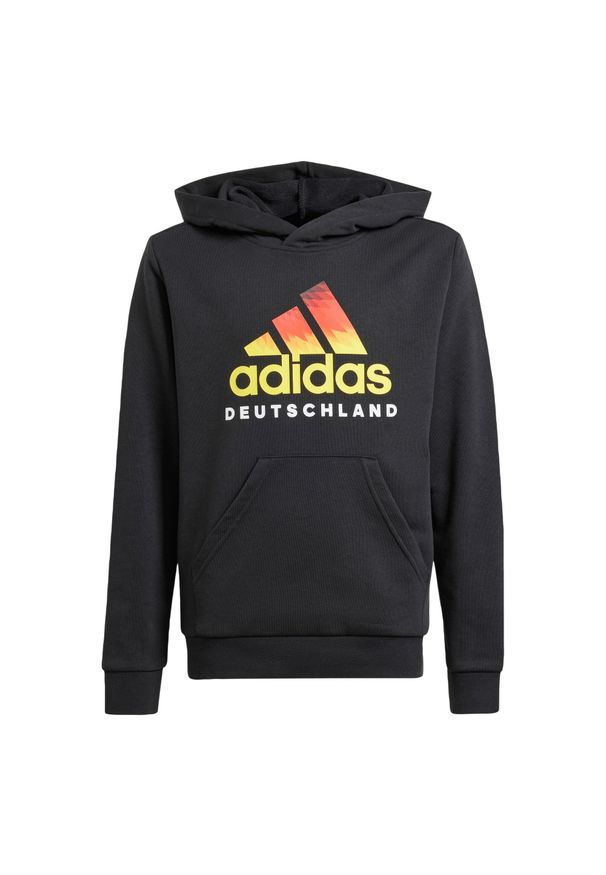 Adidas - Bluza z kapturem Germany Kids. Typ kołnierza: kaptur. Kolor: czarny. Materiał: materiał. Sport: piłka nożna