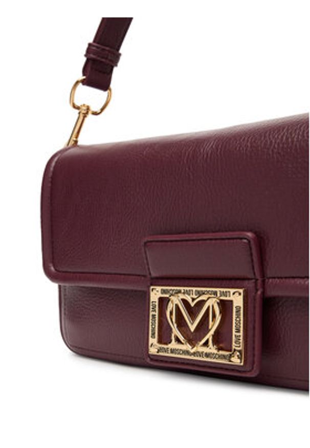 Love Moschino - LOVE MOSCHINO Torebka JC4086PP1NLI0552 Bordowy. Kolor: czerwony. Materiał: skórzane