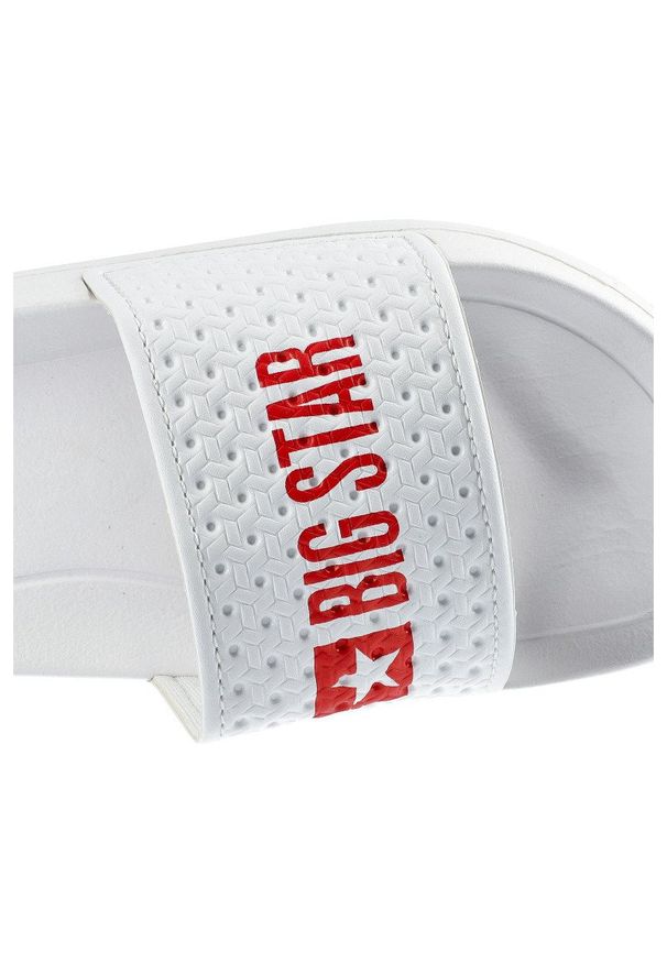 Big-Star - Białe Klapki Big Star Dziecięce Buty Wodoodporne. Okazja: na co dzień. Kolor: biały. Materiał: materiał. Wzór: aplikacja, napisy. Styl: wakacyjny, casual