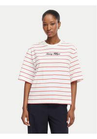 TOMMY HILFIGER - Tommy Hilfiger T-Shirt Classic WW0WW50948 Biały Relaxed Fit. Kolor: biały. Materiał: bawełna #1