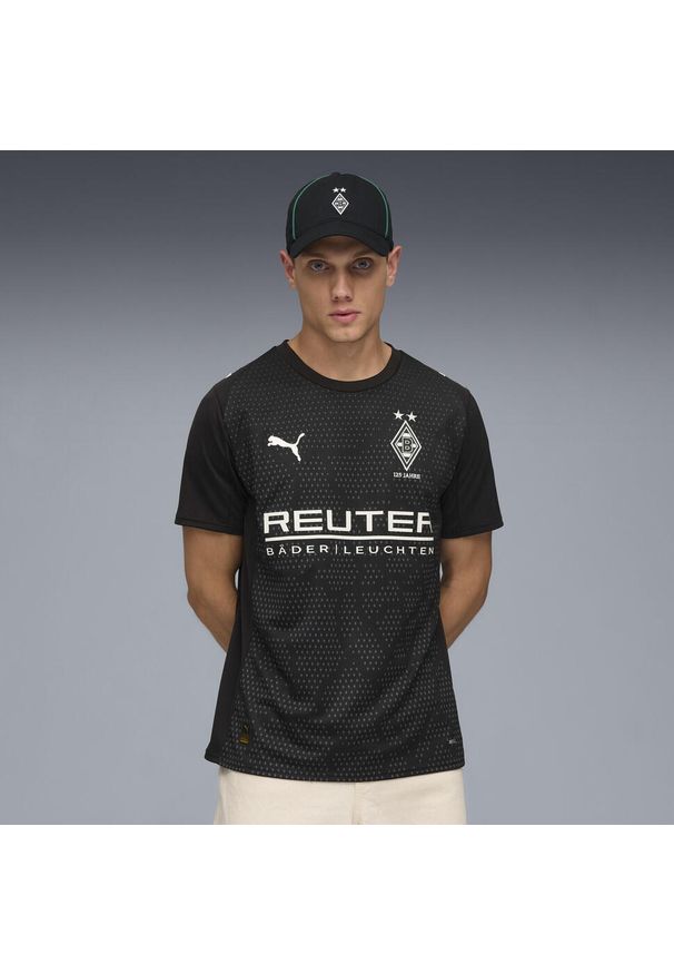 Puma - Męska trzecia koszulka Borussia Mönchengladbach 25/26 PUMA Black Warm White. Kolor: czarny, biały, wielokolorowy. Sport: piłka nożna