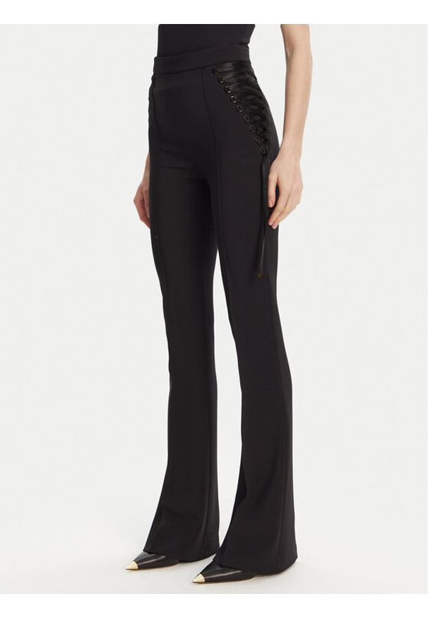 Elisabetta Franchi Spodnie materiałowe PA-083-51E2 Czarny Regular Fit. Kolor: czarny. Materiał: syntetyk