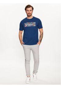 Bugatti T-Shirt 8350 35043 Granatowy Regular Fit. Kolor: niebieski