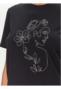 Vila T-Shirt Sybil 14108062 Czarny Regular Fit. Kolor: czarny. Materiał: bawełna #8