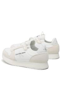 Calvin Klein Jeans Sneakersy Runner Sock Laceup Ny-Lth W YW0YW00840 Biały. Kolor: biały. Materiał: materiał #6