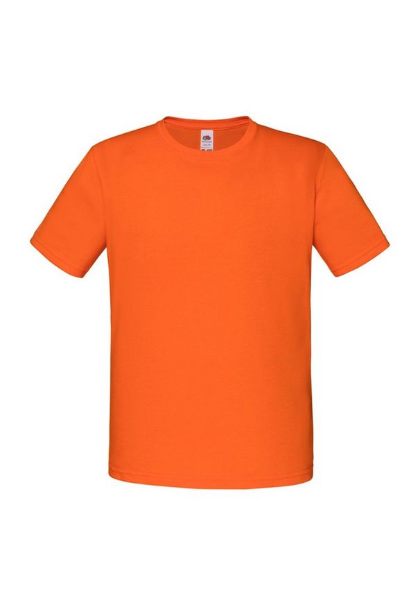 FRUIT OF THE LOOM - Koszulka Dziecięca Iconic 150 Plain T-shirt. Kolor: żółty, wielokolorowy, pomarańczowy. Sport: turystyka piesza