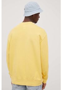 Element bluza bawełniana męska kolor żółty gładka. Kolor: żółty. Materiał: bawełna. Wzór: gładki #4
