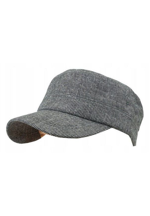 Czarna czapka Pako Jeans na lato, w paski