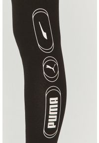 Puma Legginsy damskie kolor czarny. Stan: podwyższony. Kolor: czarny. Wzór: nadruk #4