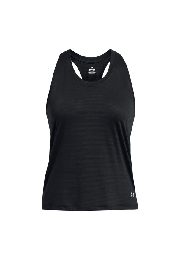 Damski tank top Under Armour Streaker. Kolor: czarny. Materiał: materiał. Długość rękawa: bez rękawów. Sport: bieganie