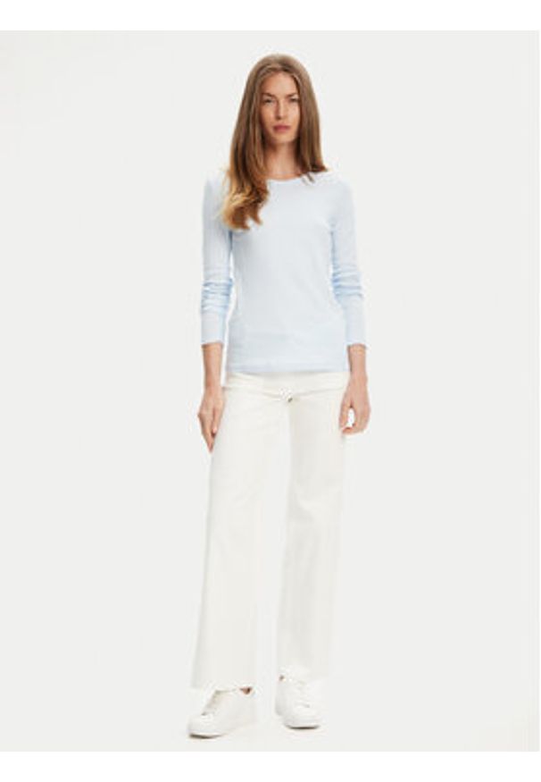 United Colors of Benetton - United Colors Of Benetton Bluzka 3GA2E16F9 Błękitny Regular Fit. Kolor: niebieski. Materiał: bawełna