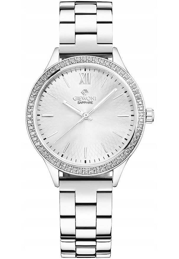 Zegarek Giewont Zegarek Damski Giewont Sapphire Srebrny GW1140-B1. Kolor: srebrny