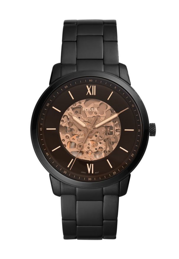 Fossil - FOSSIL - Zegarek ME3183. Kolor: czarny. Materiał: materiał