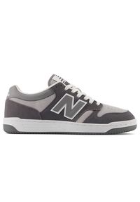 Buty unisex New Balance BB480LEC – szare. Okazja: na co dzień. Kolor: szary. Materiał: materiał, syntetyk, dresówka, skóra. Szerokość cholewki: normalna. Sport: turystyka piesza #1