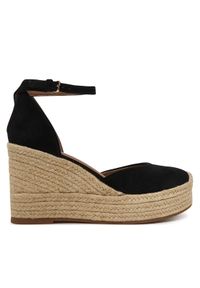 BOSS Espadryle Madeira 50563452 Czarny. Kolor: czarny. Materiał: skóra, zamsz #1