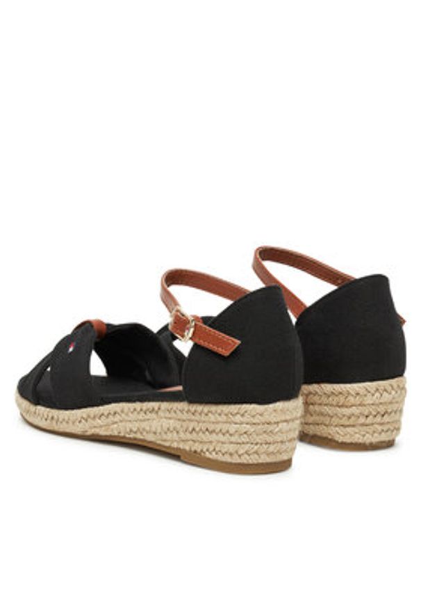 TOMMY HILFIGER - Tommy Hilfiger Espadryle T3A7-33801-0048 S Czarny. Kolor: czarny. Materiał: materiał