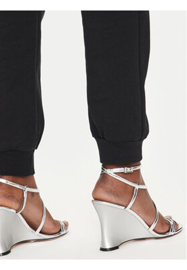 Pinko Spodnie dresowe Felpa 100371 A23C Czarny Regular Fit. Kolor: czarny. Materiał: bawełna