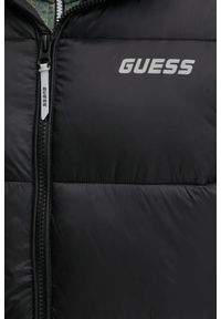 Guess - GUESS Czarna kurtka męska Arlo Padded Jacket, Rozmiar XXL. Kolor: czarny. Materiał: poliamid, poliester, syntetyk