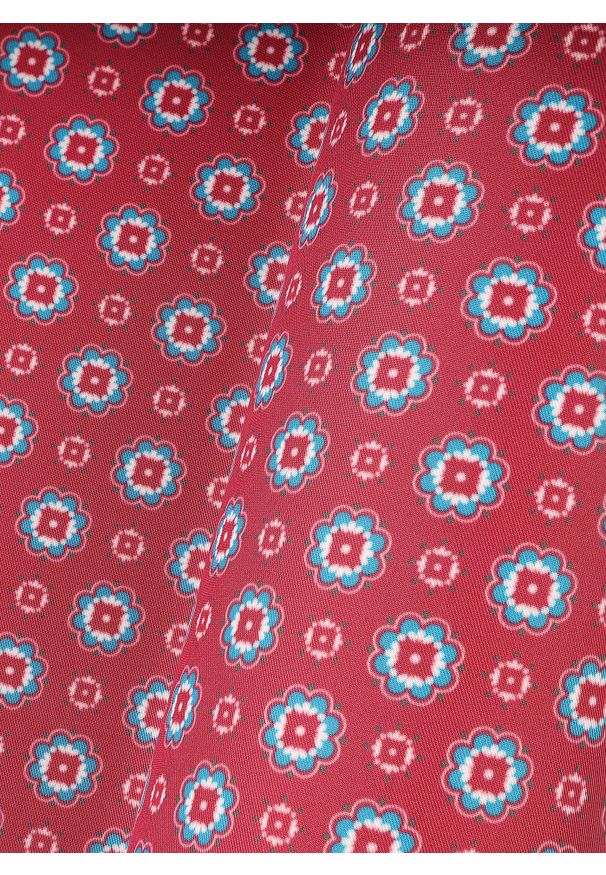 Pako Lorente - PAKO LORENTE – Różowa poszetka we wzór. Kolor: różowy. Materiał: poliester