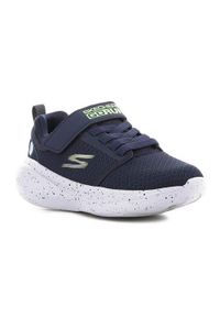 skechers - Buty do chodzenia dla dzieci Skechers Earthly Kid. Zapięcie: rzepy. Kolor: niebieski. Materiał: guma, materiał, tkanina, syntetyk. Szerokość cholewki: normalna. Sport: turystyka piesza