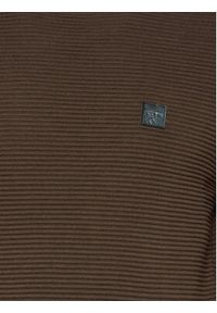 !SOLID - Solid Sweter 21106094 Brązowy Regular Fit. Kolor: brązowy. Materiał: bawełna